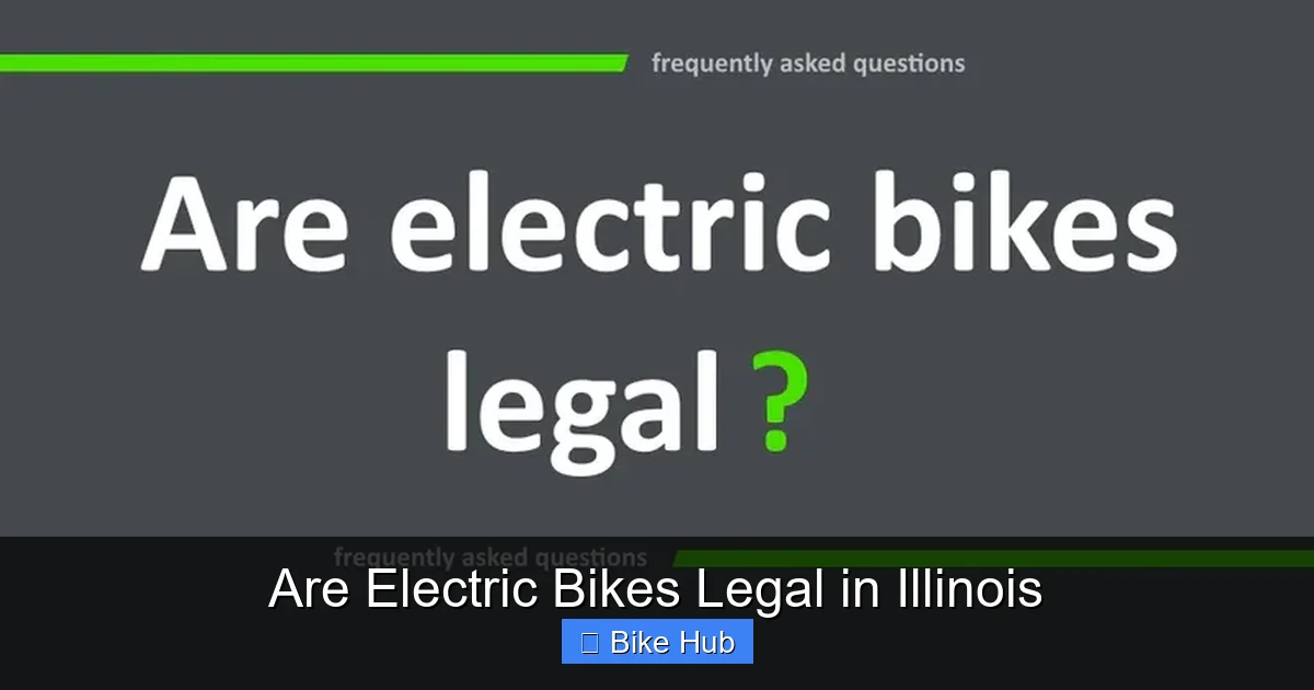 Are Electric Bikes Legal in Illinois