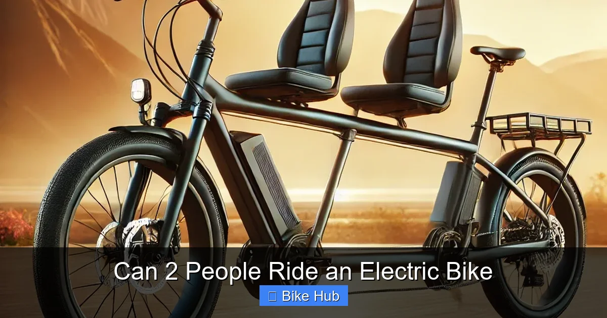 Can 2 People Ride an Electric Bike