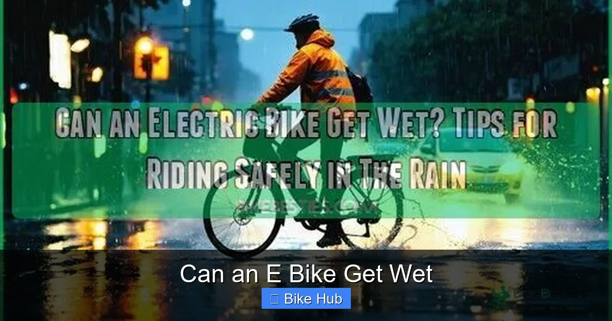 Can an E Bike Get Wet