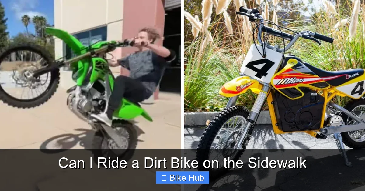 Can I Ride a Dirt Bike on the Sidewalk