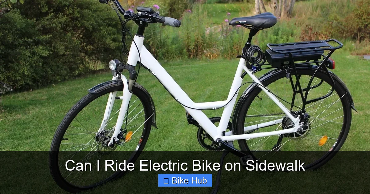 Can I Ride Electric Bike on Sidewalk