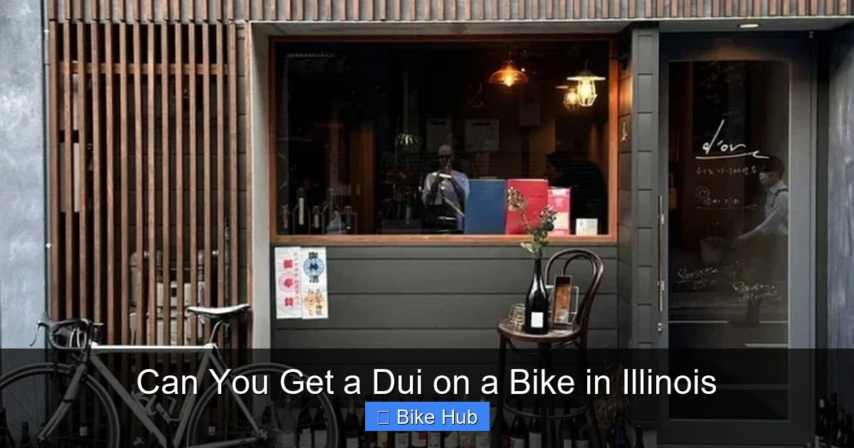 Can You Get a Dui on a Bike in Illinois