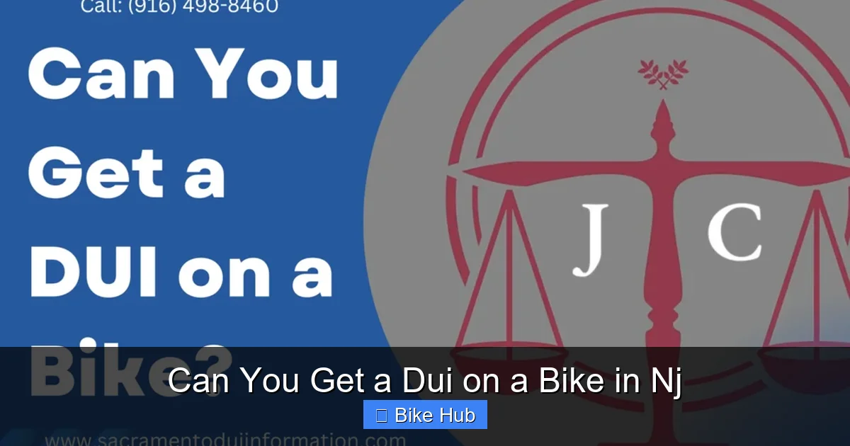 Can You Get a Dui on a Bike in Nj