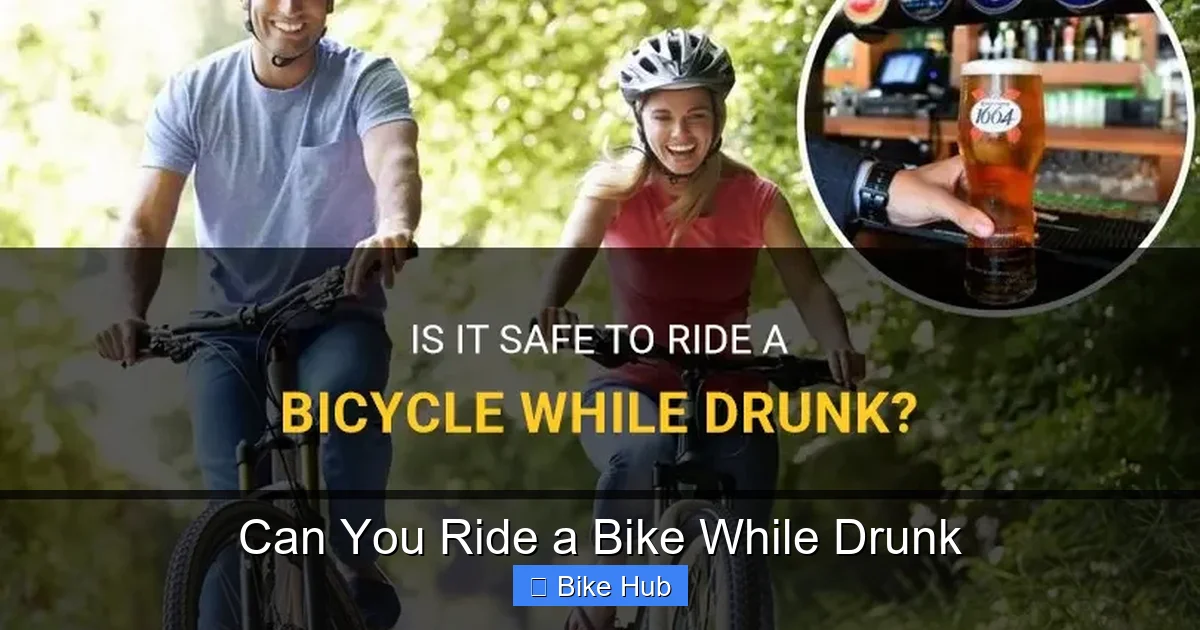Can You Ride a Bike While Drunk