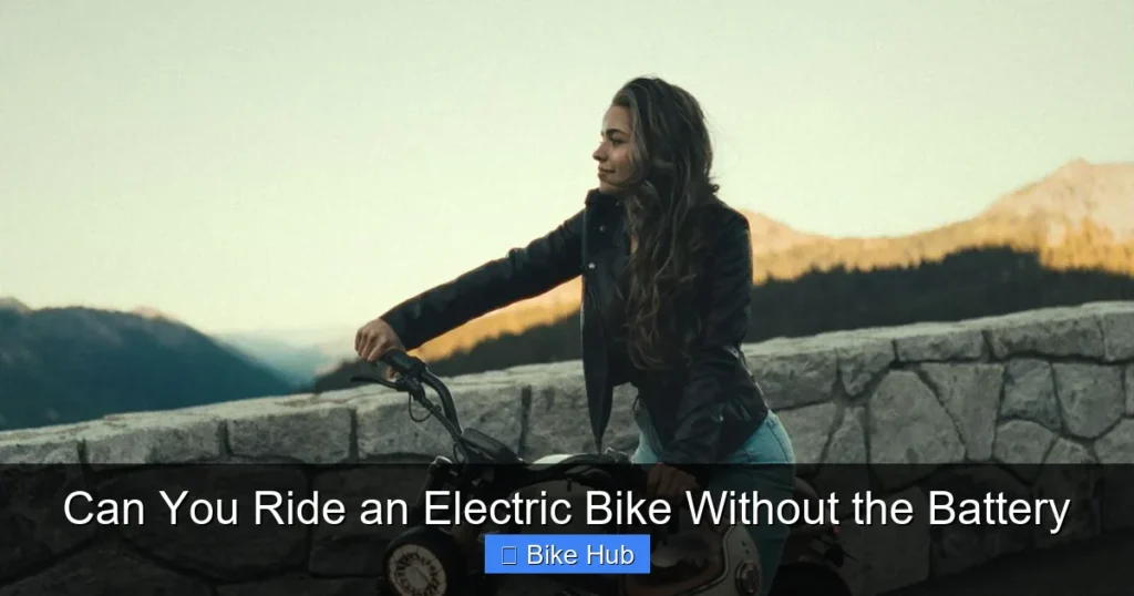 Can You Ride an Electric Bike Without the Battery