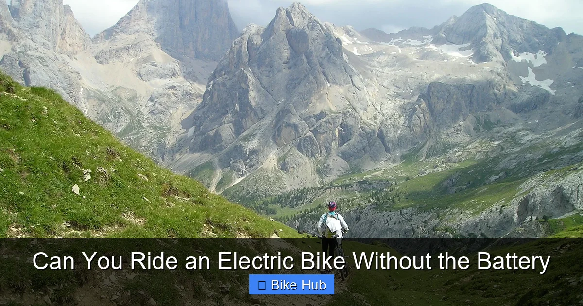 Can You Ride an Electric Bike Without the Battery