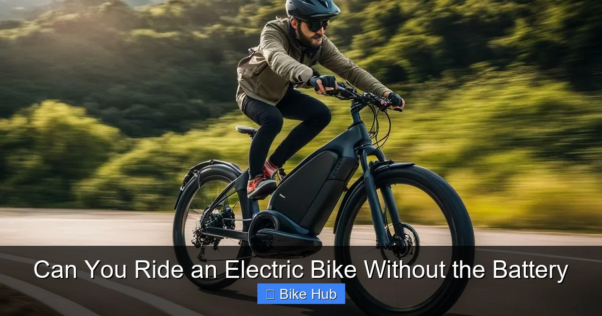 Can You Ride an Electric Bike Without the Battery