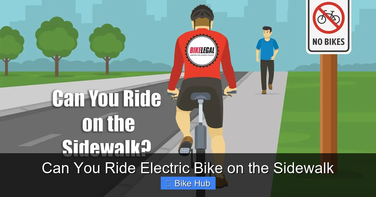 Can You Ride Electric Bike on the Sidewalk