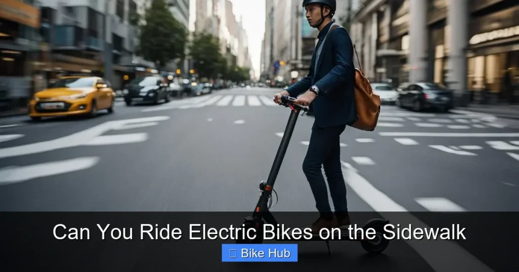 Can You Ride Electric Bikes on the Sidewalk