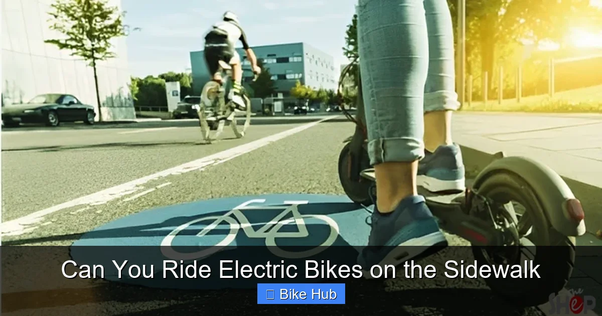 Can You Ride Electric Bikes on the Sidewalk