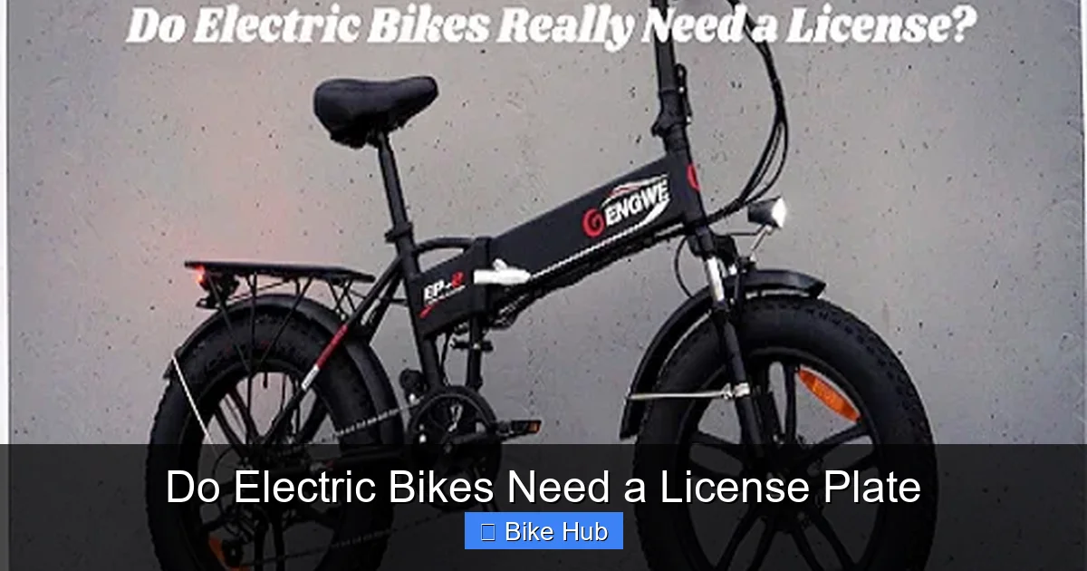 Do Electric Bikes Need a License Plate