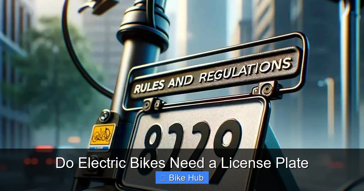 Do Electric Bikes Need a License Plate