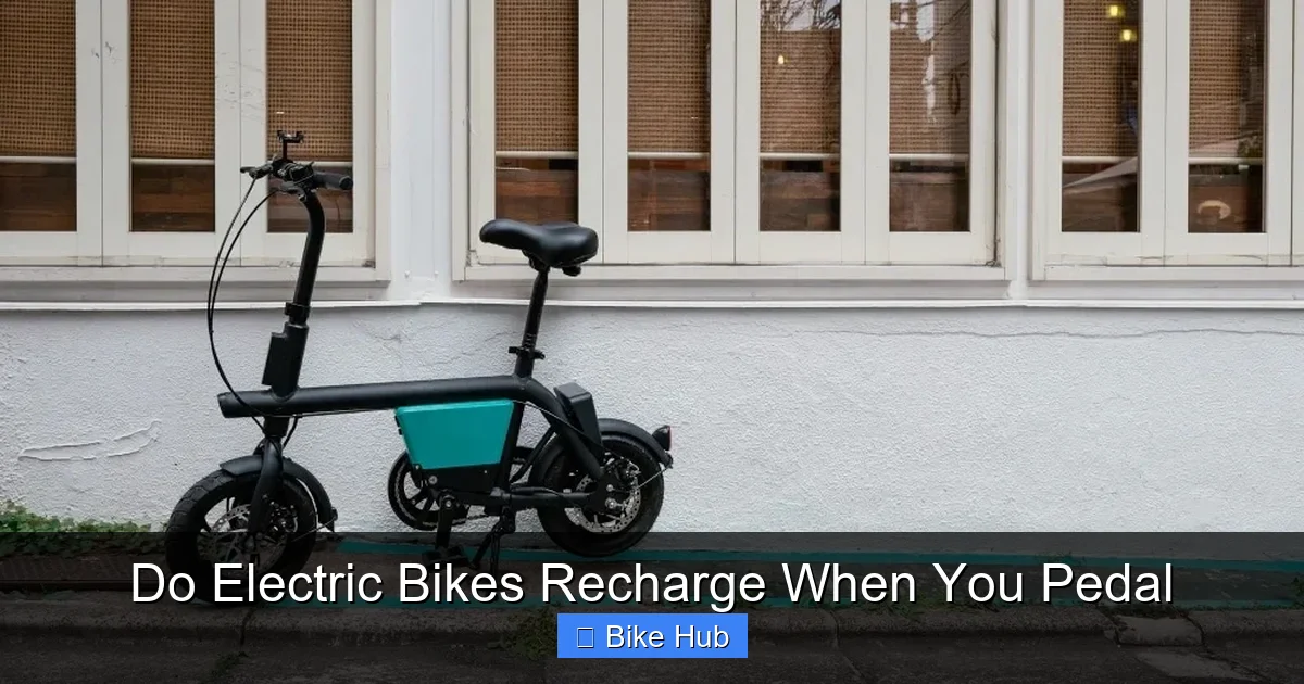 Do Electric Bikes Recharge When You Pedal