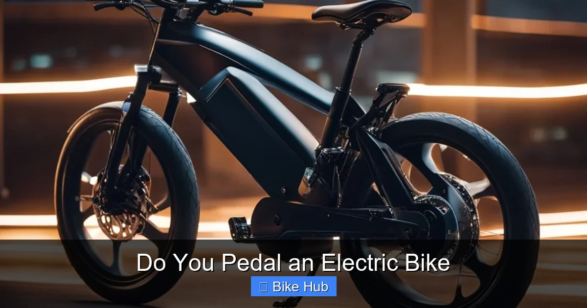 Do You Pedal an Electric Bike