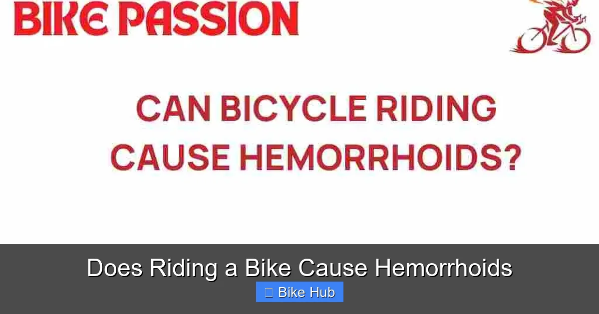 Does Riding a Bike Cause Hemorrhoids