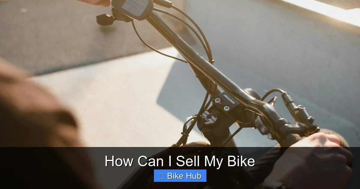 How Can I Sell My Bike
