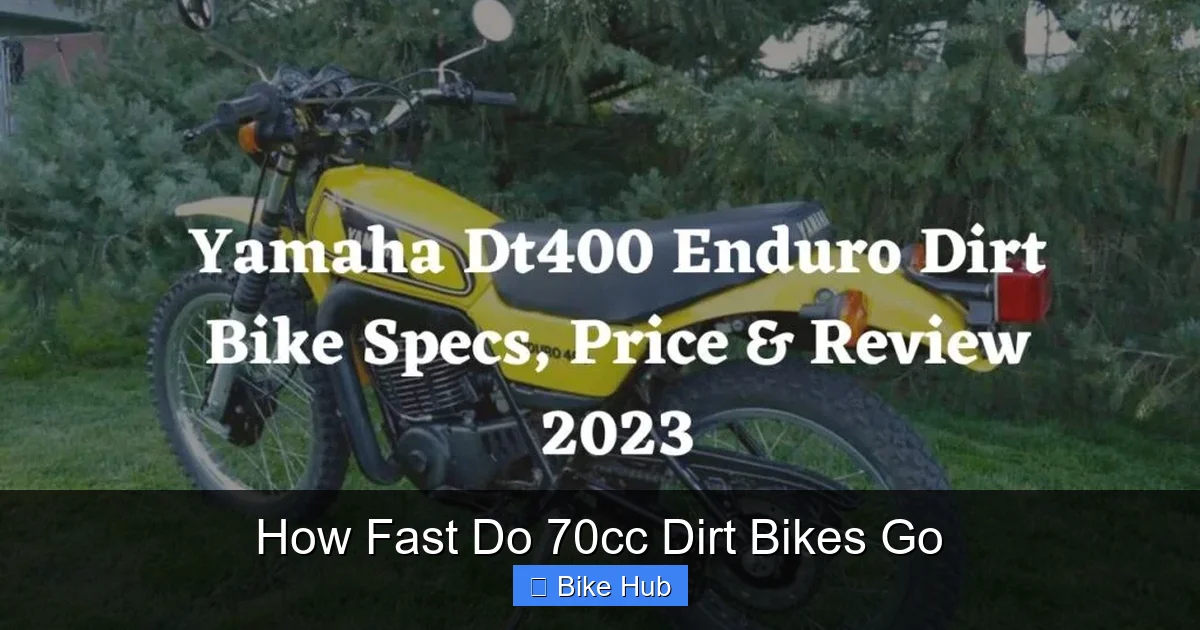 How Fast Do 70cc Dirt Bikes Go