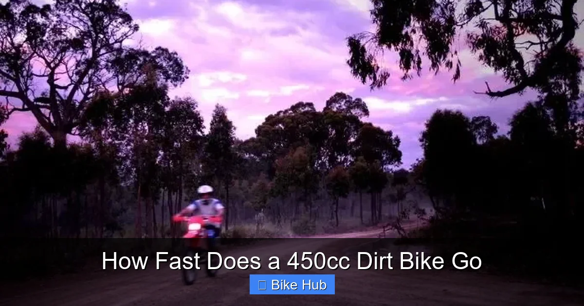 How Fast Does a 450cc Dirt Bike Go