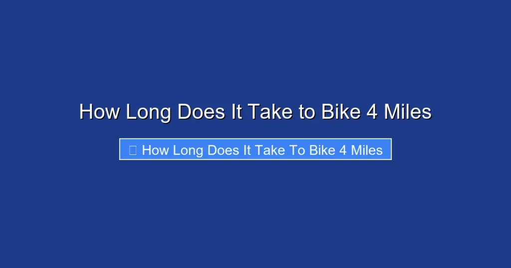 How Long Does It Take to Bike 4 Miles