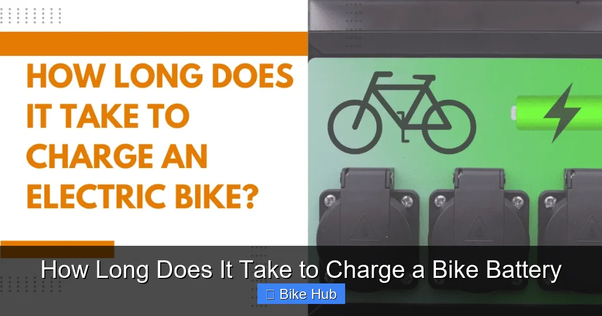 How Long Does It Take to Charge a Bike Battery