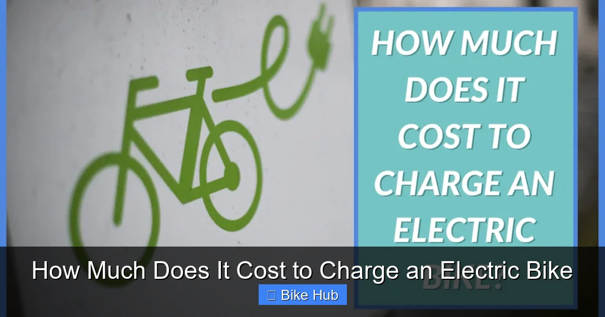 How Much Does It Cost to Charge an Electric Bike