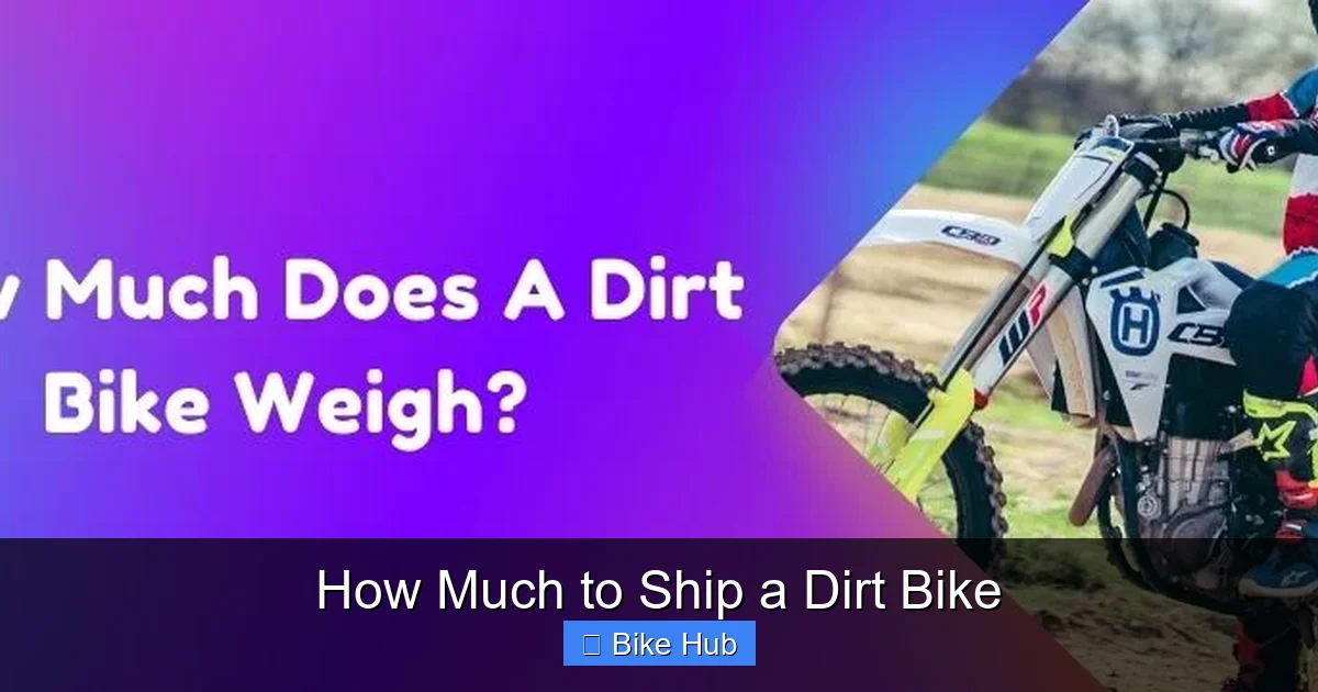 How Much to Ship a Dirt Bike