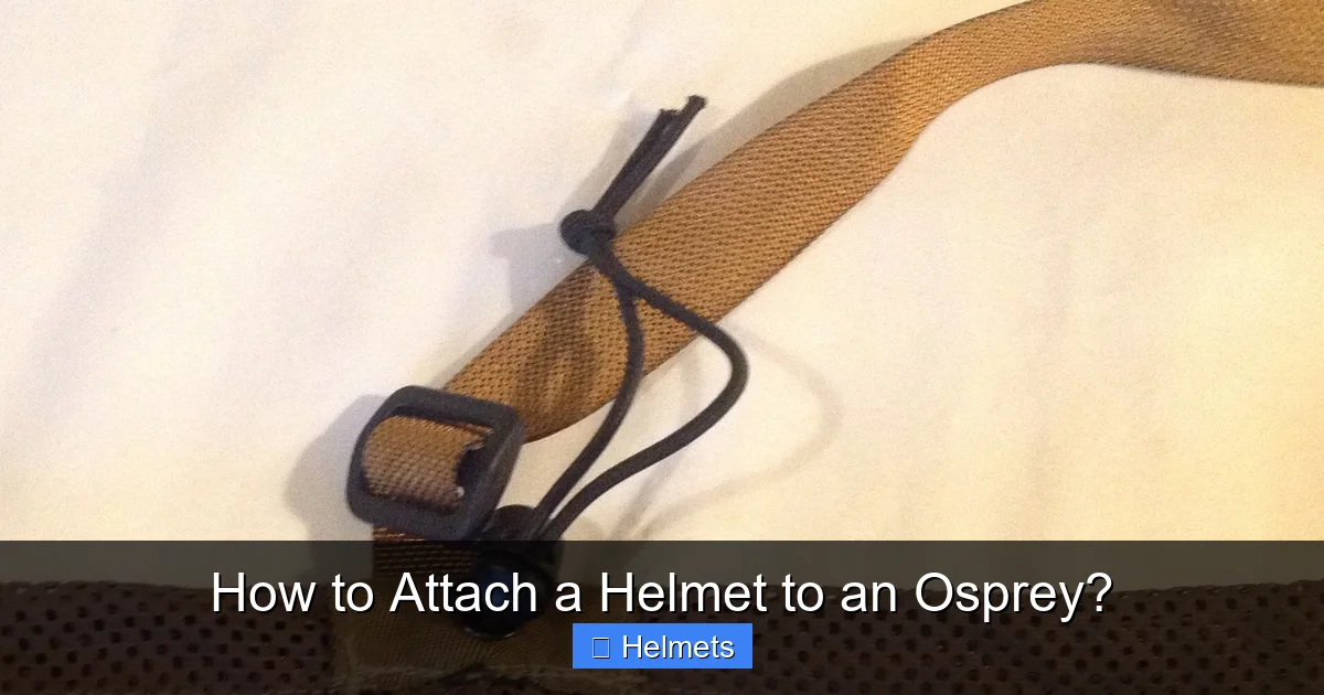 How to Attach a Helmet to an Osprey?