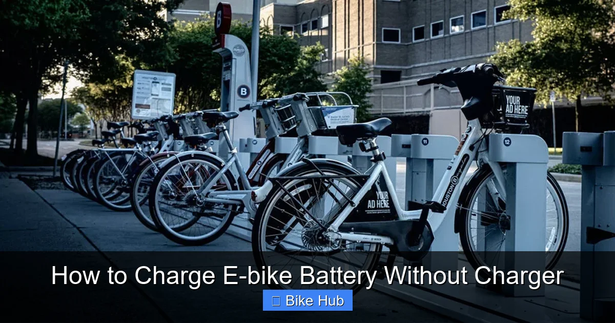 How to Charge E-bike Battery Without Charger