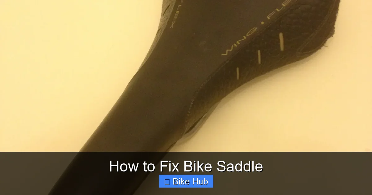How to Fix Bike Saddle