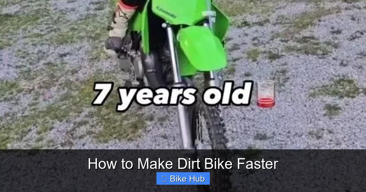 How to Make Dirt Bike Faster