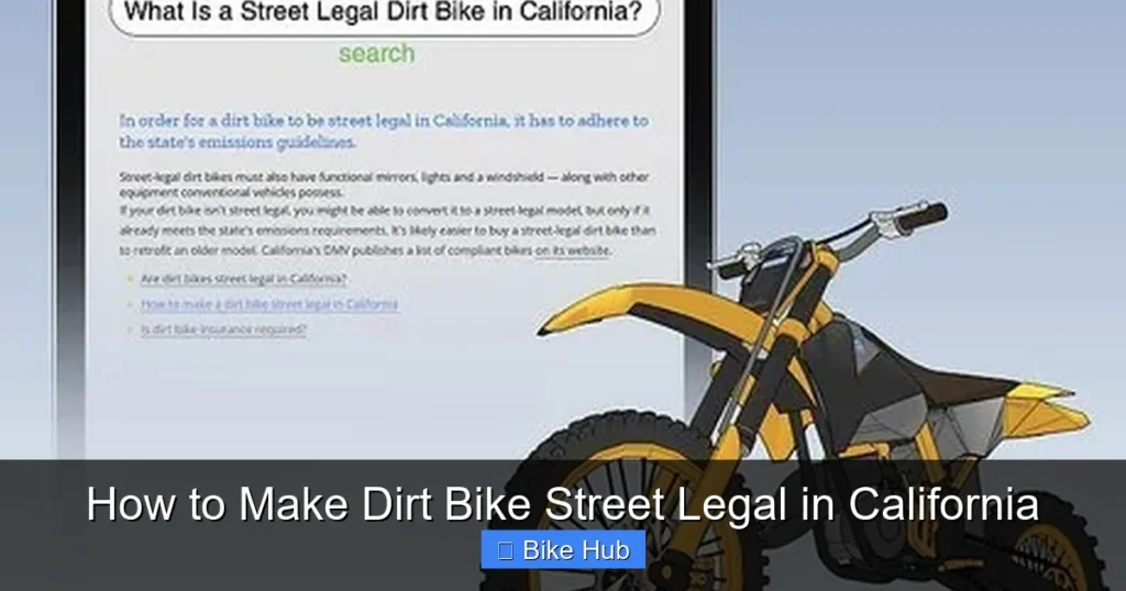 How to Make Dirt Bike Street Legal in California