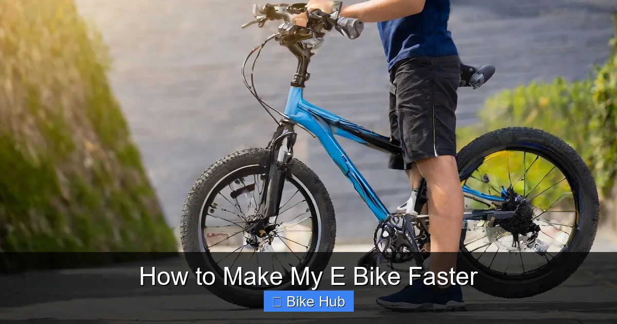 How to Make My E Bike Faster