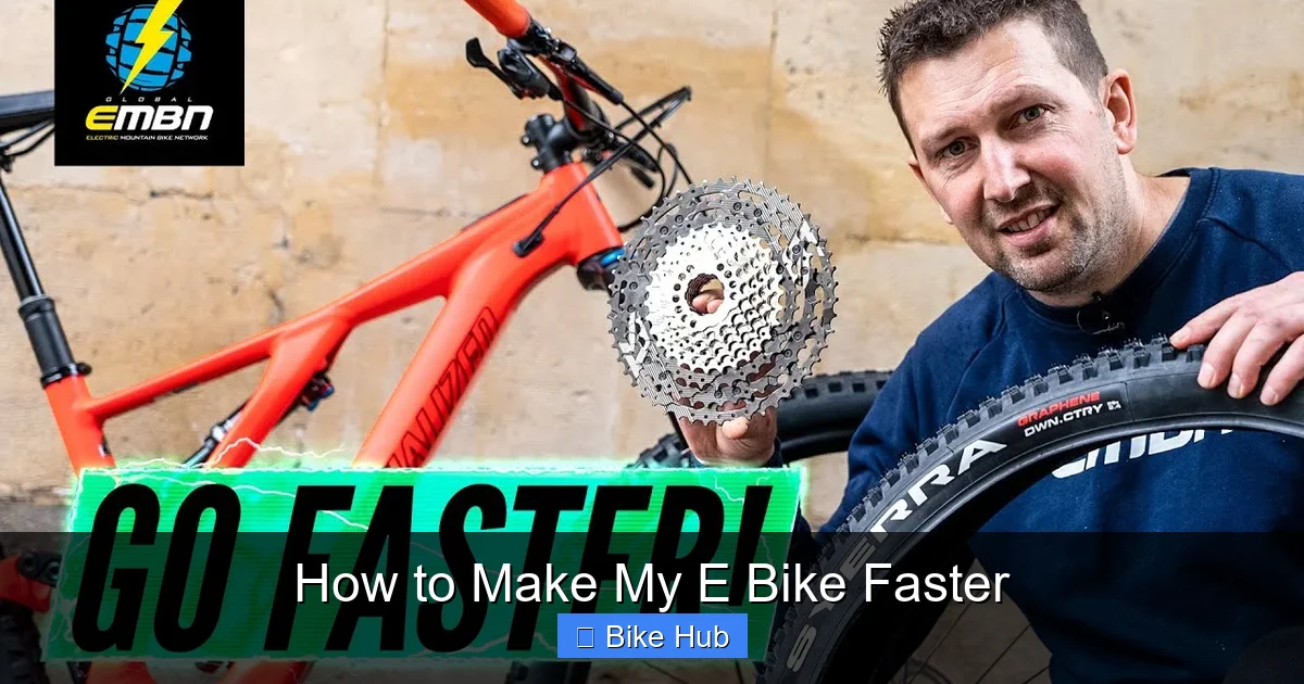 How to Make My E Bike Faster