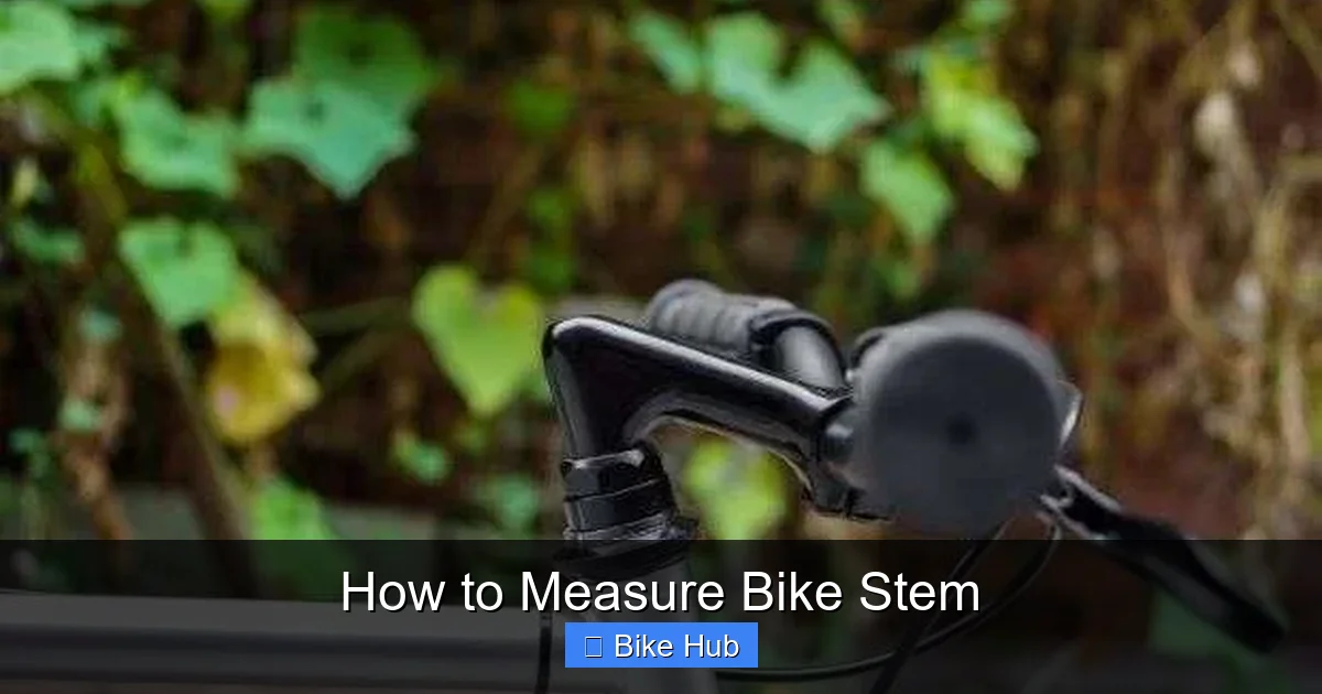 How to Measure Bike Stem