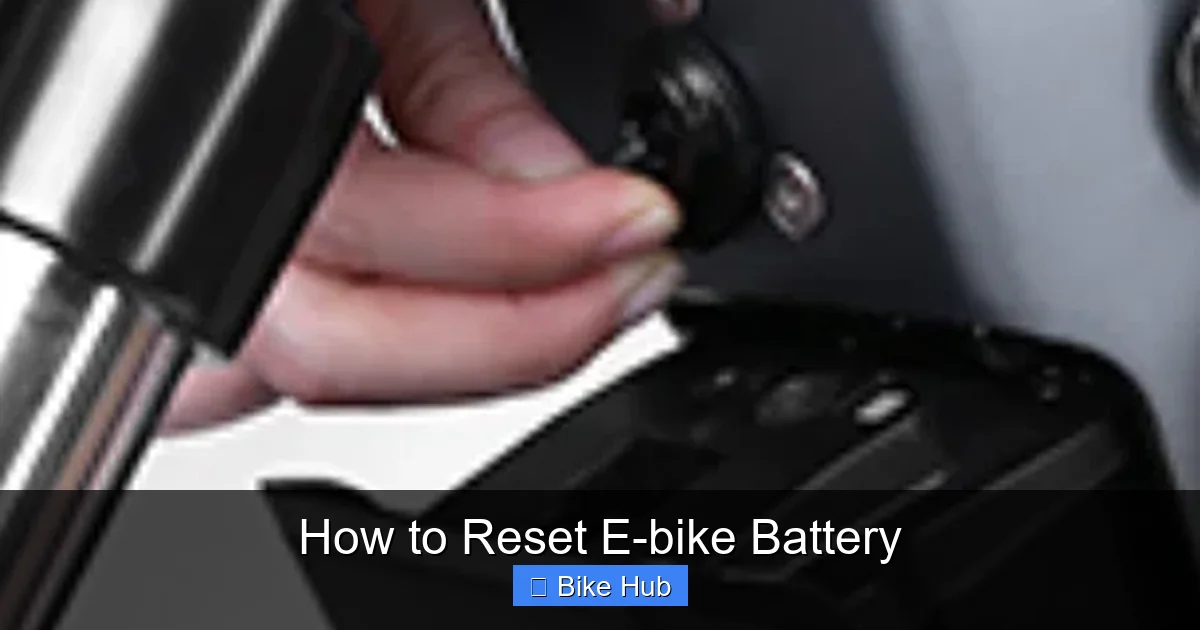How to Reset E-bike Battery