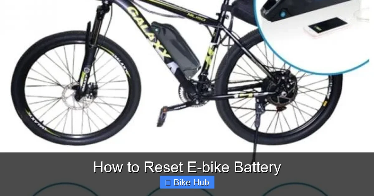 How to Reset E-bike Battery