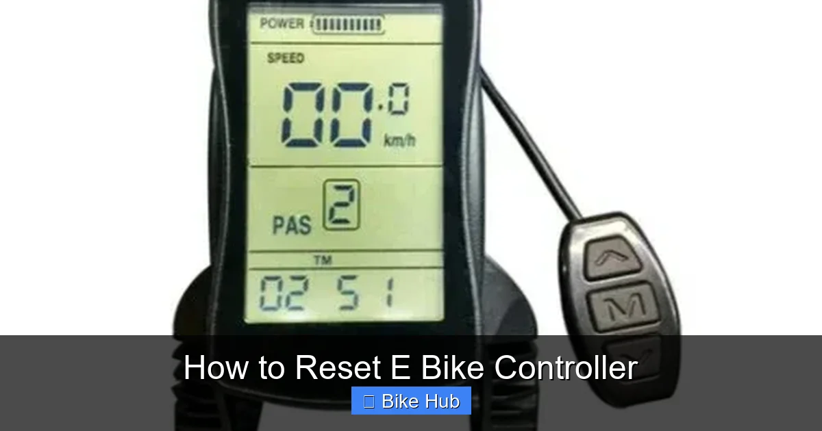 How to Reset E Bike Controller