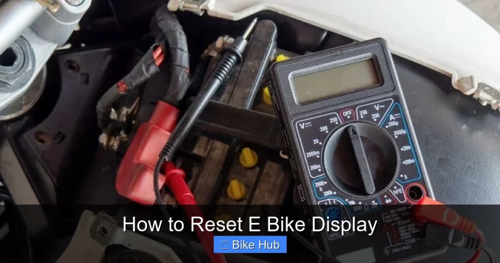 How to Reset E Bike Display