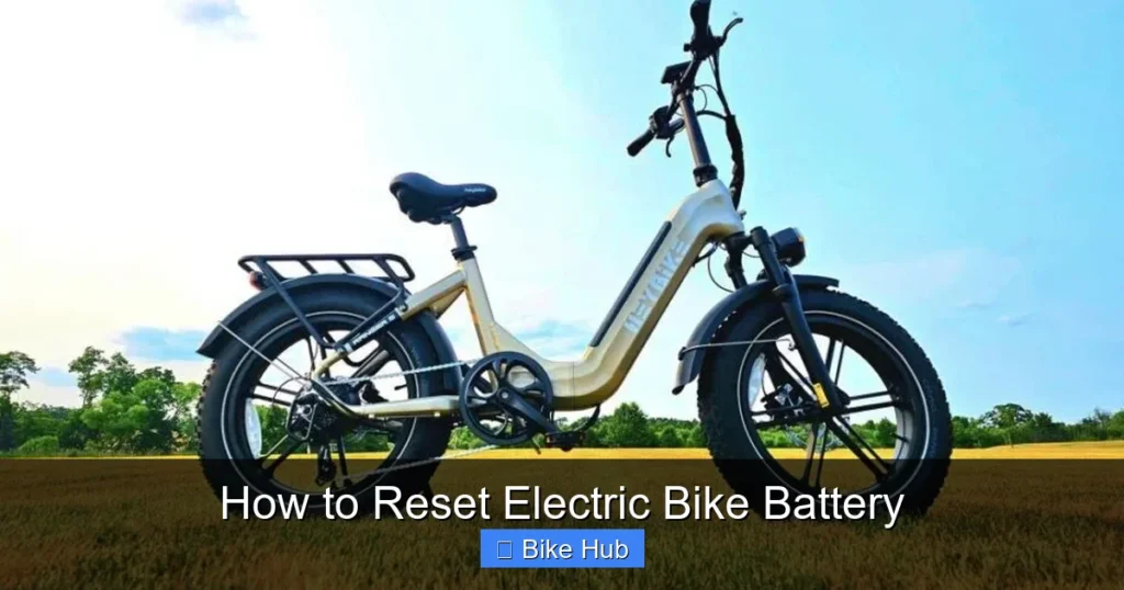 How to Reset Electric Bike Battery