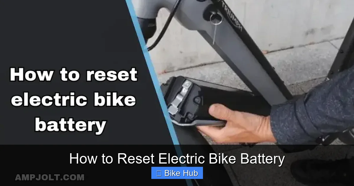 How to Reset Electric Bike Battery