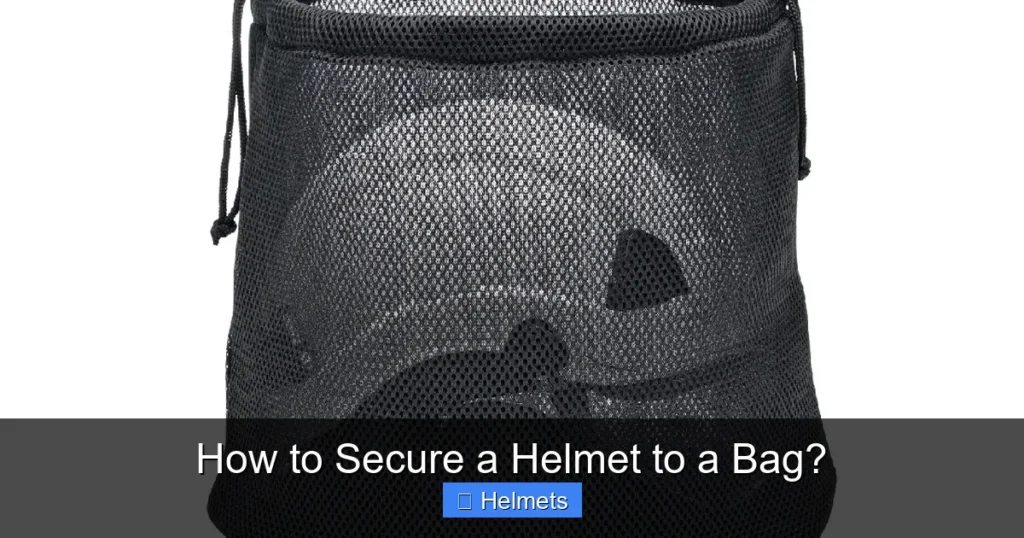 How to Secure a Helmet to a Bag?