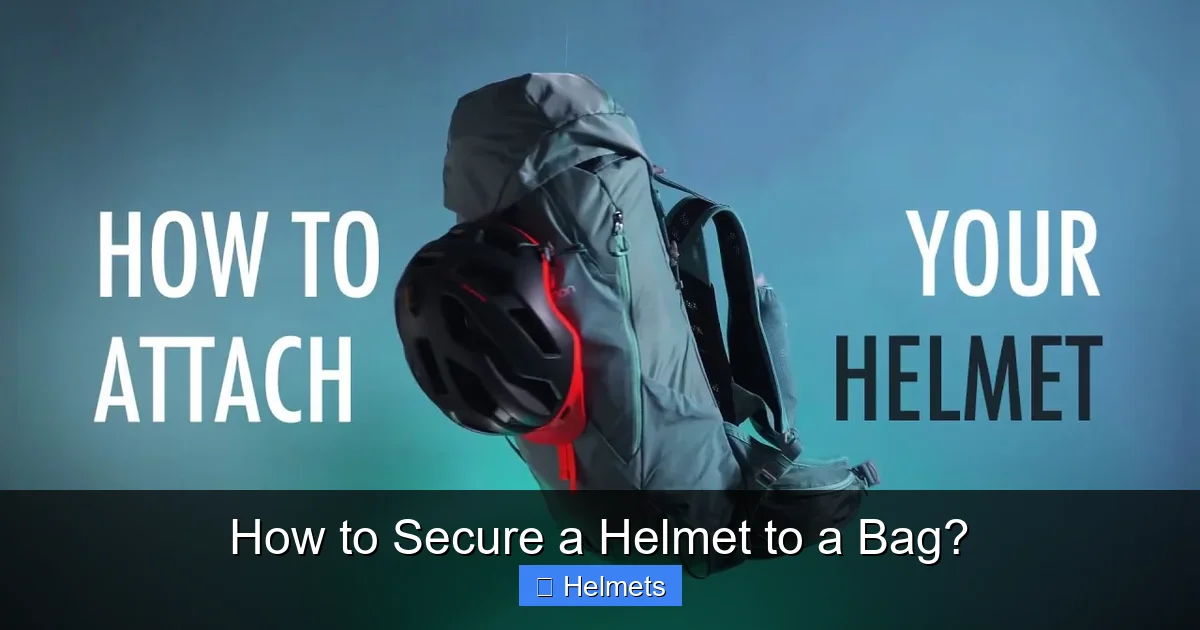 How to Secure a Helmet to a Bag?