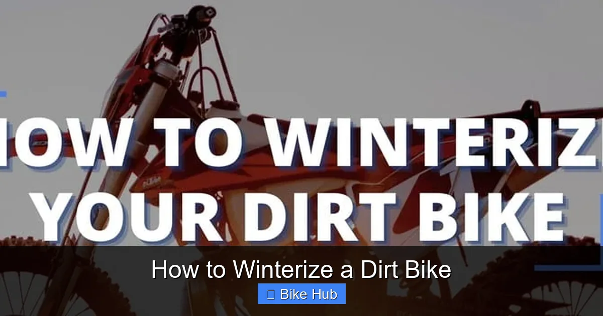 How to Winterize a Dirt Bike