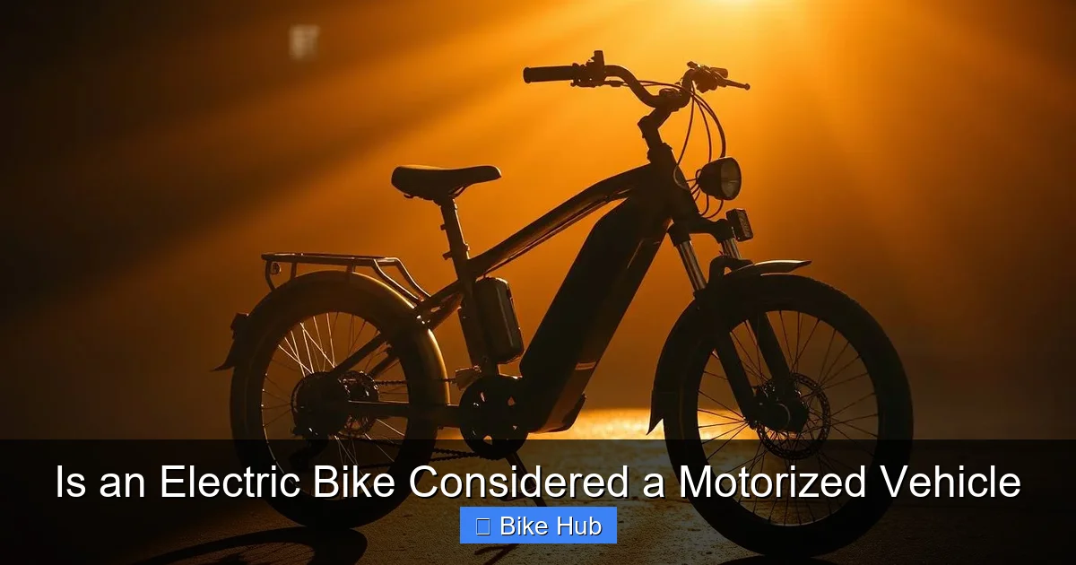 Is an Electric Bike Considered a Motorized Vehicle