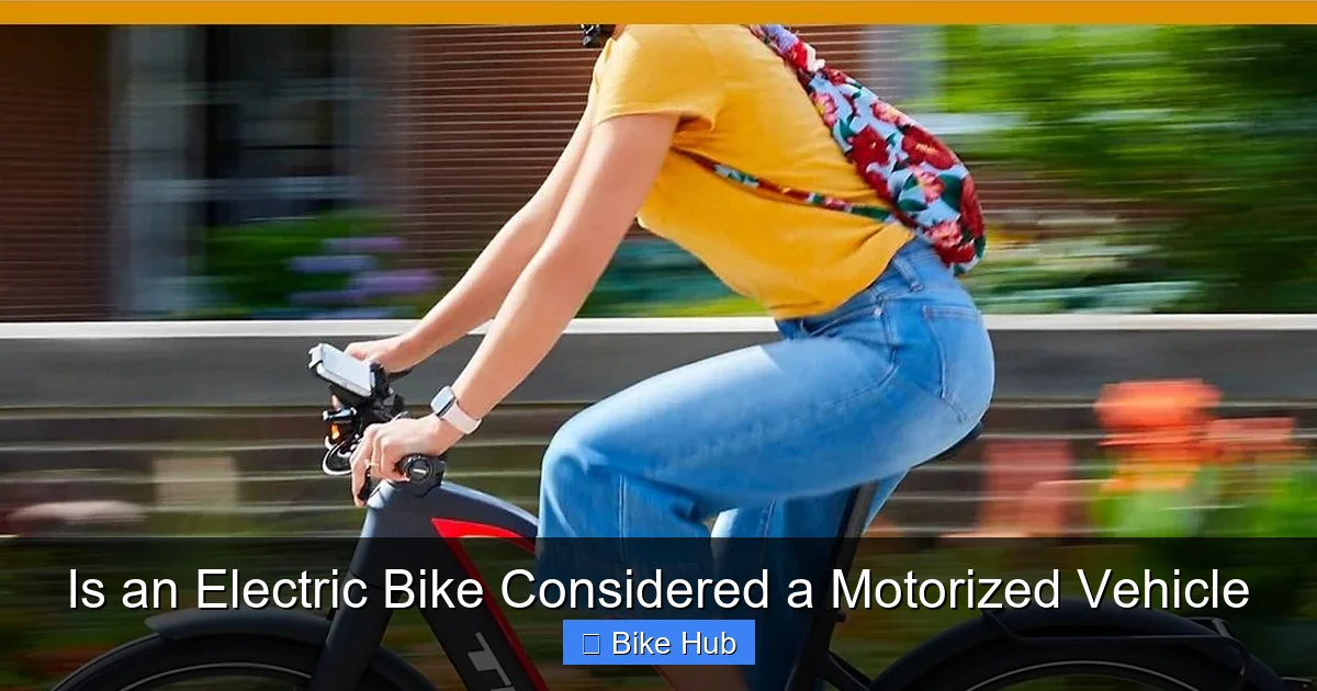 Is an Electric Bike Considered a Motorized Vehicle