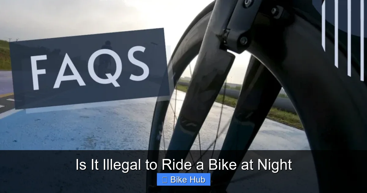 Is It Illegal to Ride a Bike at Night