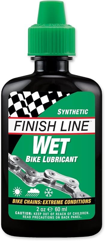 Finish Line wet bicycle chain lube – long-lasting, friction-reducing l