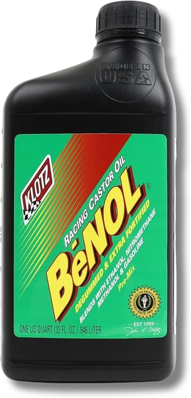 Klotz BeNOL Pre-Mix Castor Oil for 2-Stroke Racing Engines – 1 Quart B