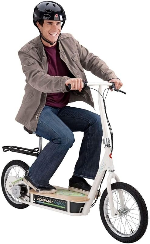 Razor EcoSmart Metro Electric Scooter - Chain-Driven Motor, White