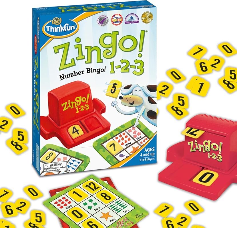 Think Fun Zingo 1-2-3 Memory Matching Game